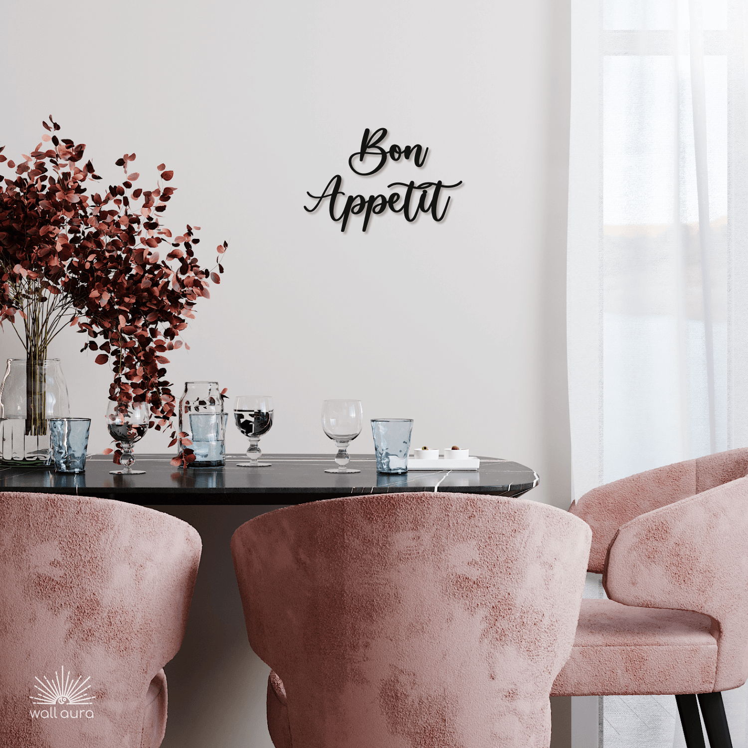 קישוט קיר ממתכת BON APPETIT