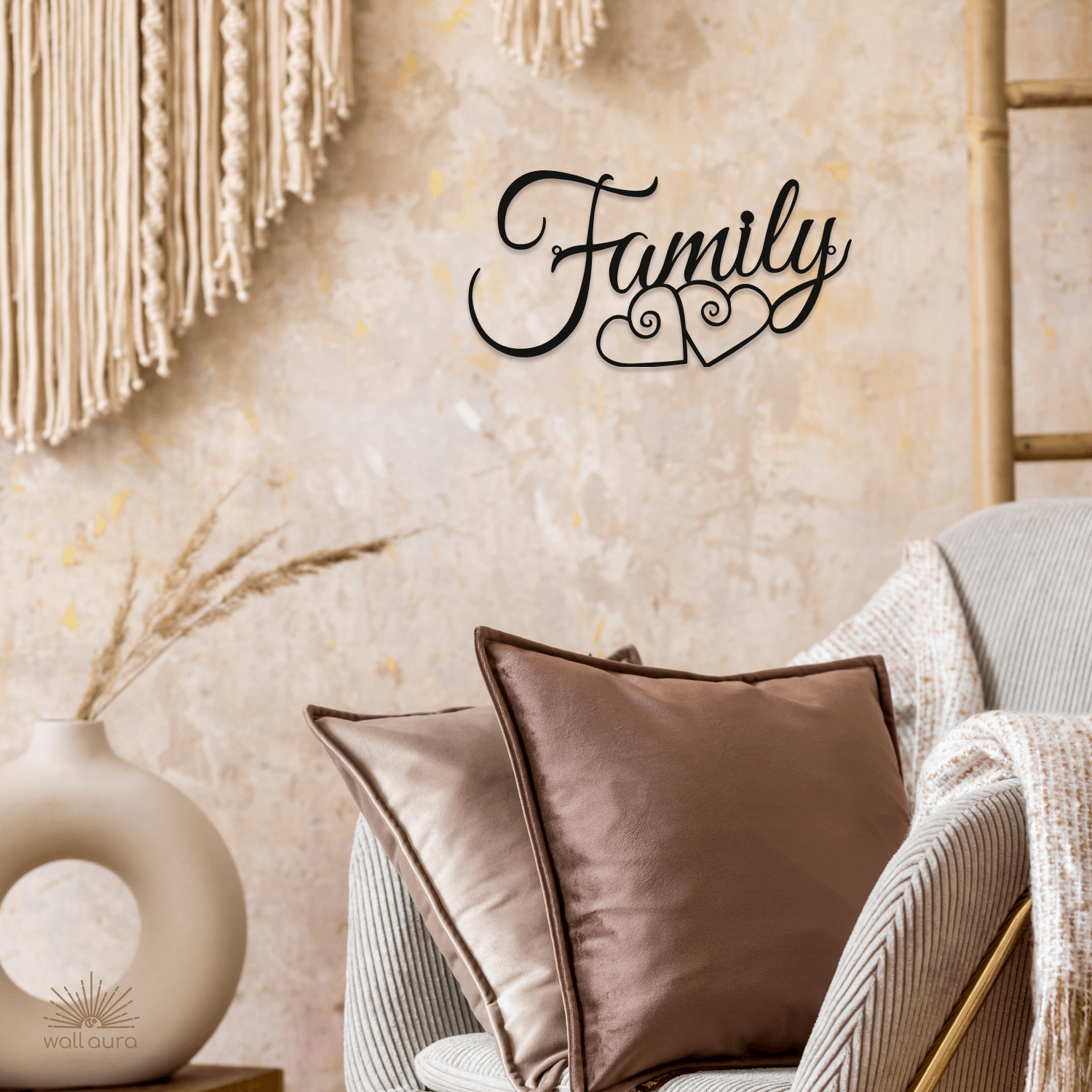 FAMILY קישוט קיר ממתכת