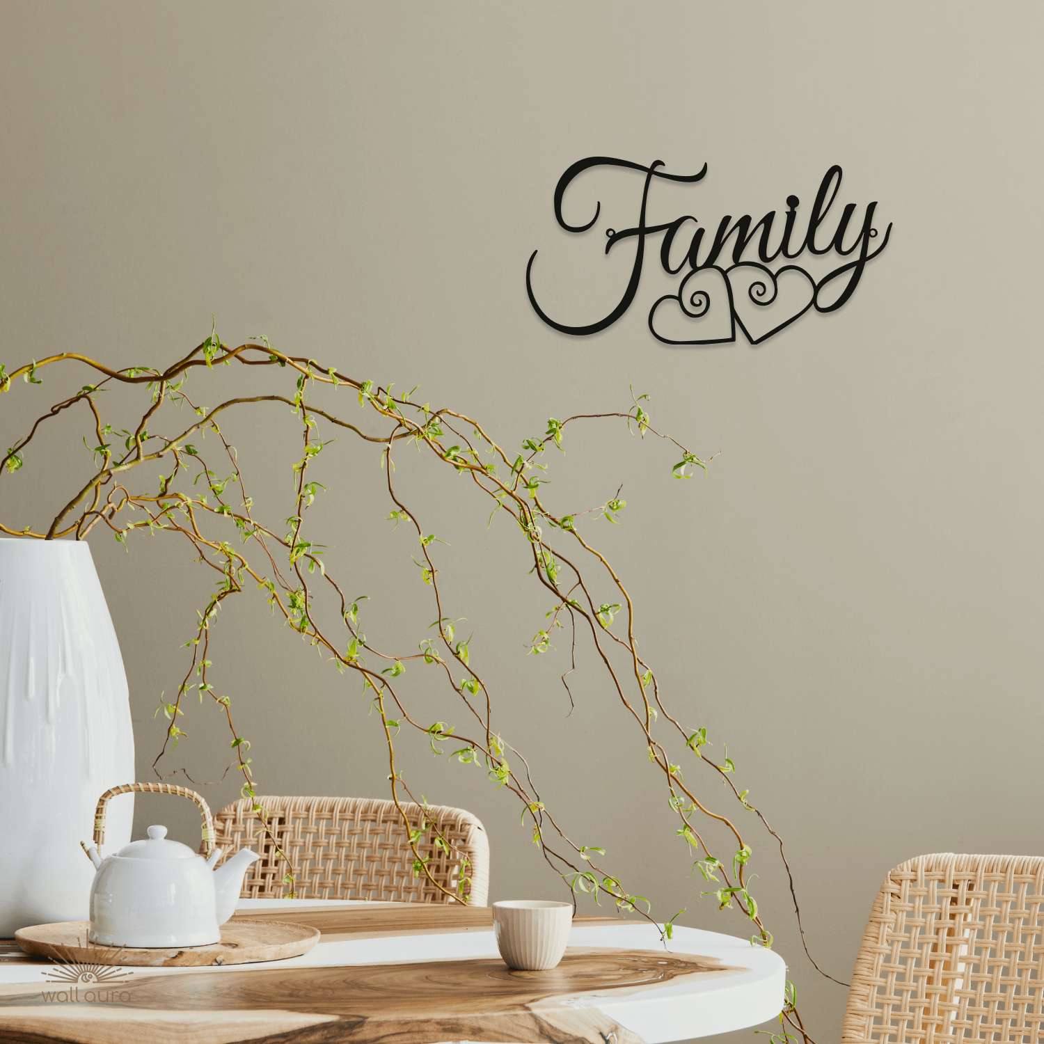 FAMILY קישוט קיר ממתכת