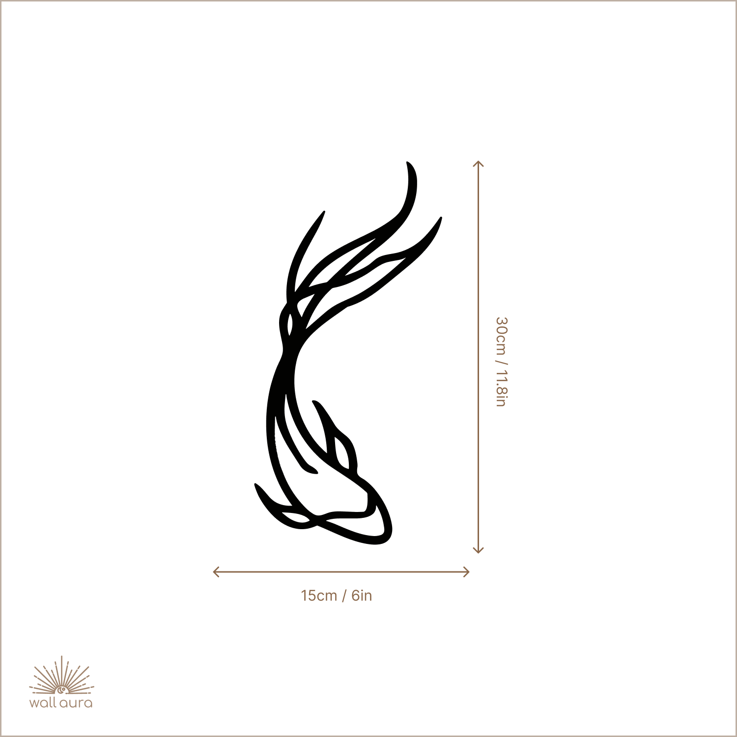 קישוט קיר מברזל דג