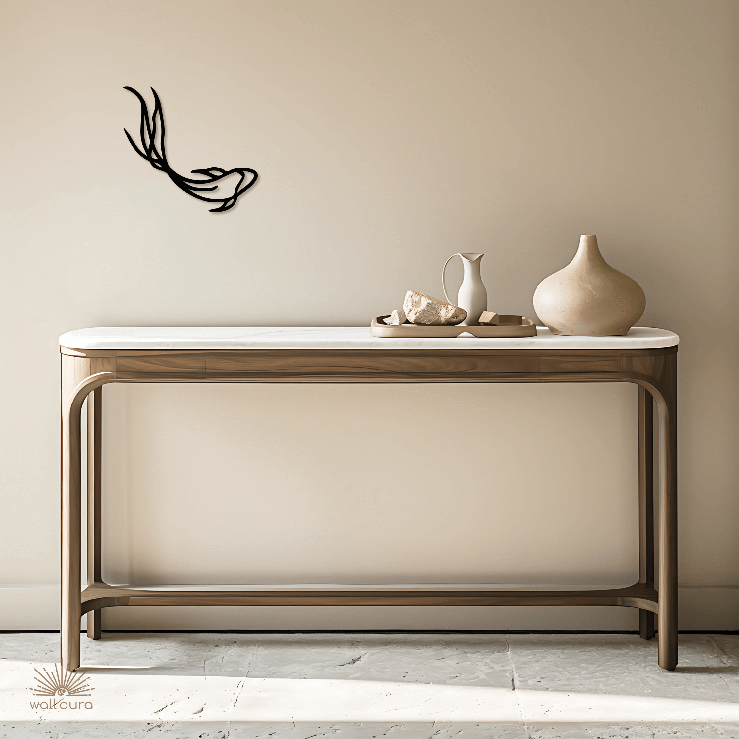 קישוט קיר מברזל דג