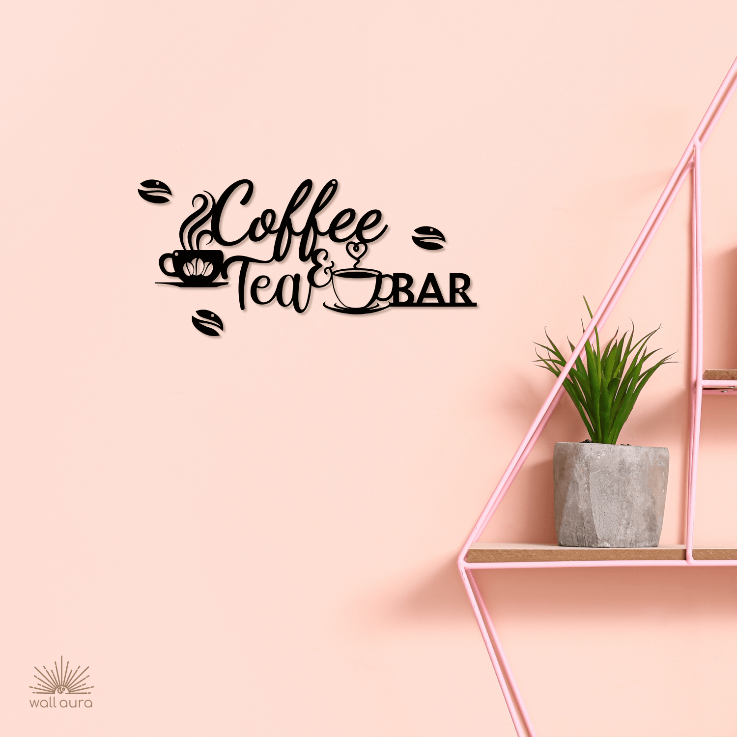 שלט בר קפה ממתכת