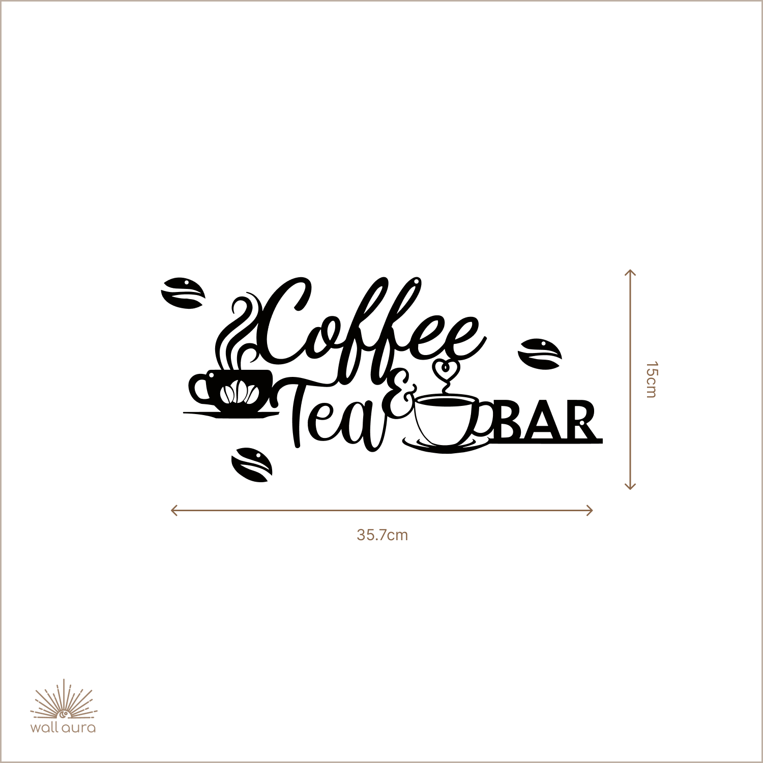 שלט בר קפה ממתכת