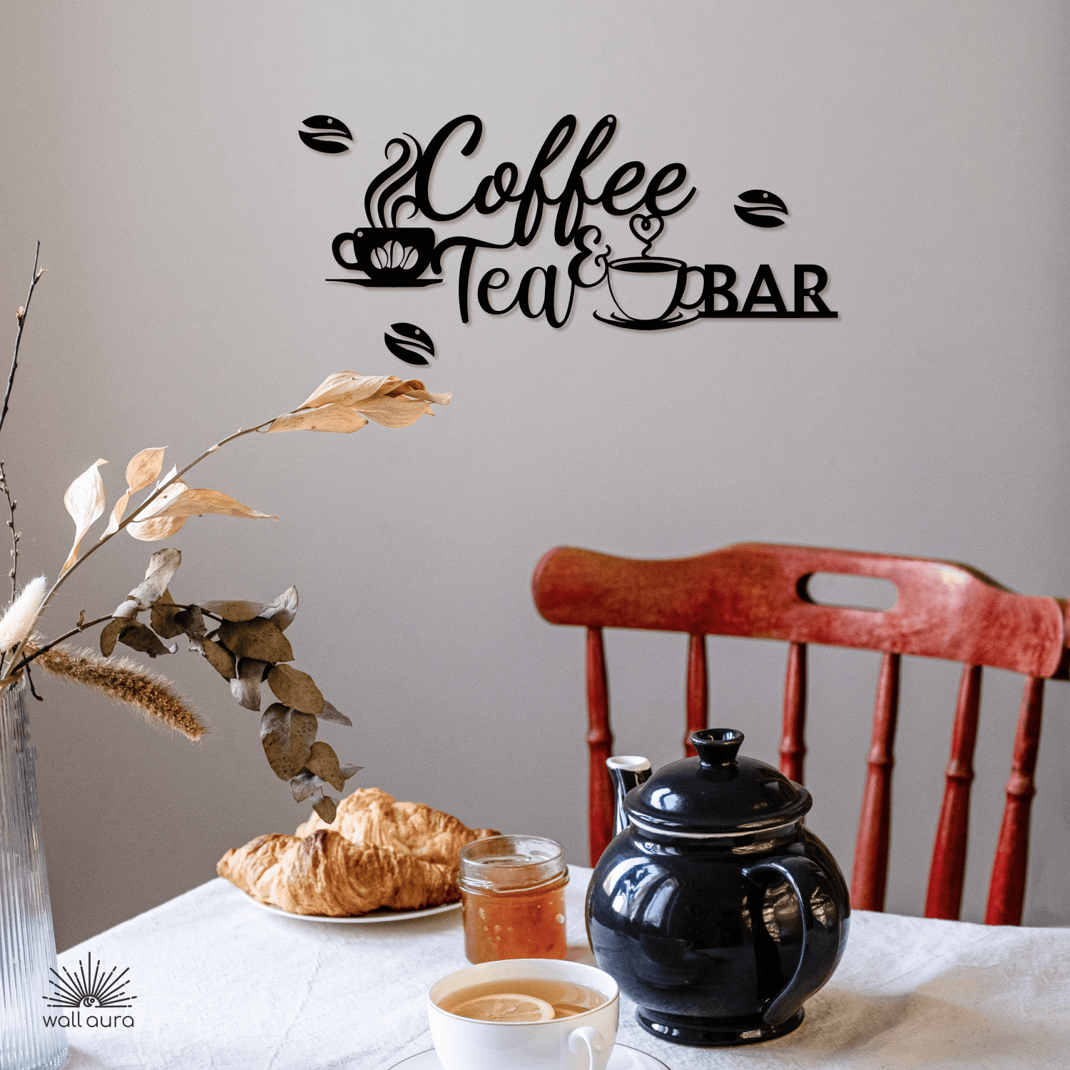 שלט בר קפה ממתכת