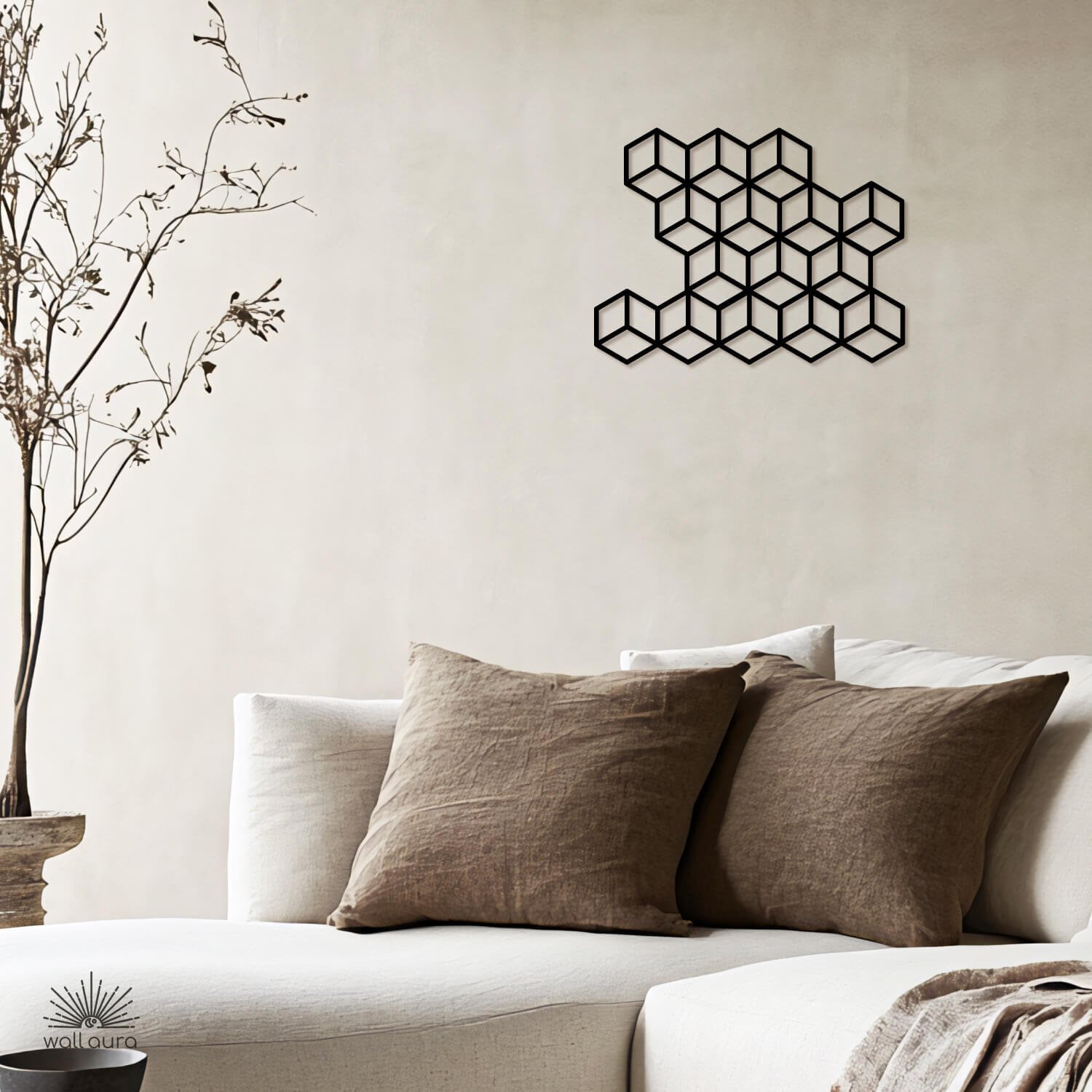 קוביות גאומטריות ממתכת בעיצוב מודרני