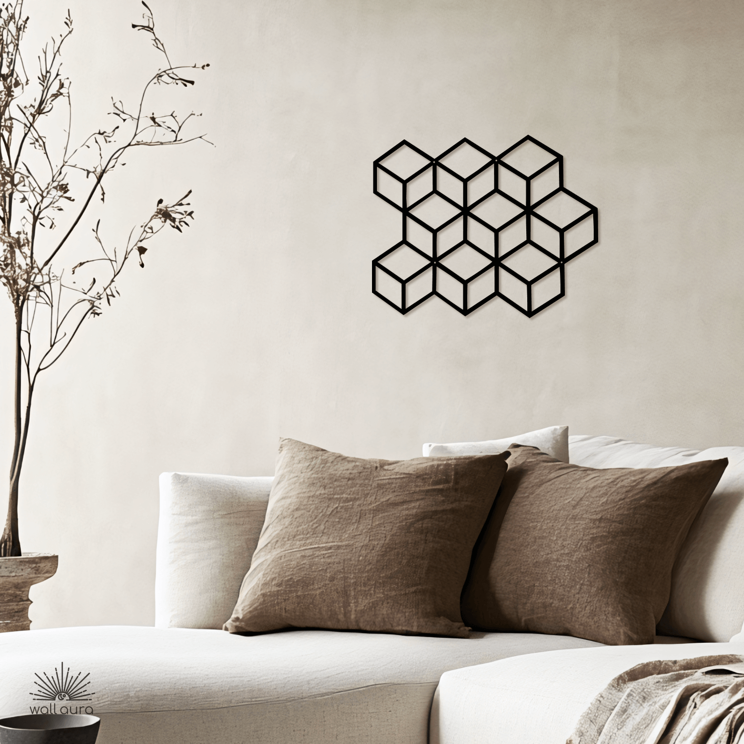 קוביות גאומטריות ממתכת בעיצוב מודרני