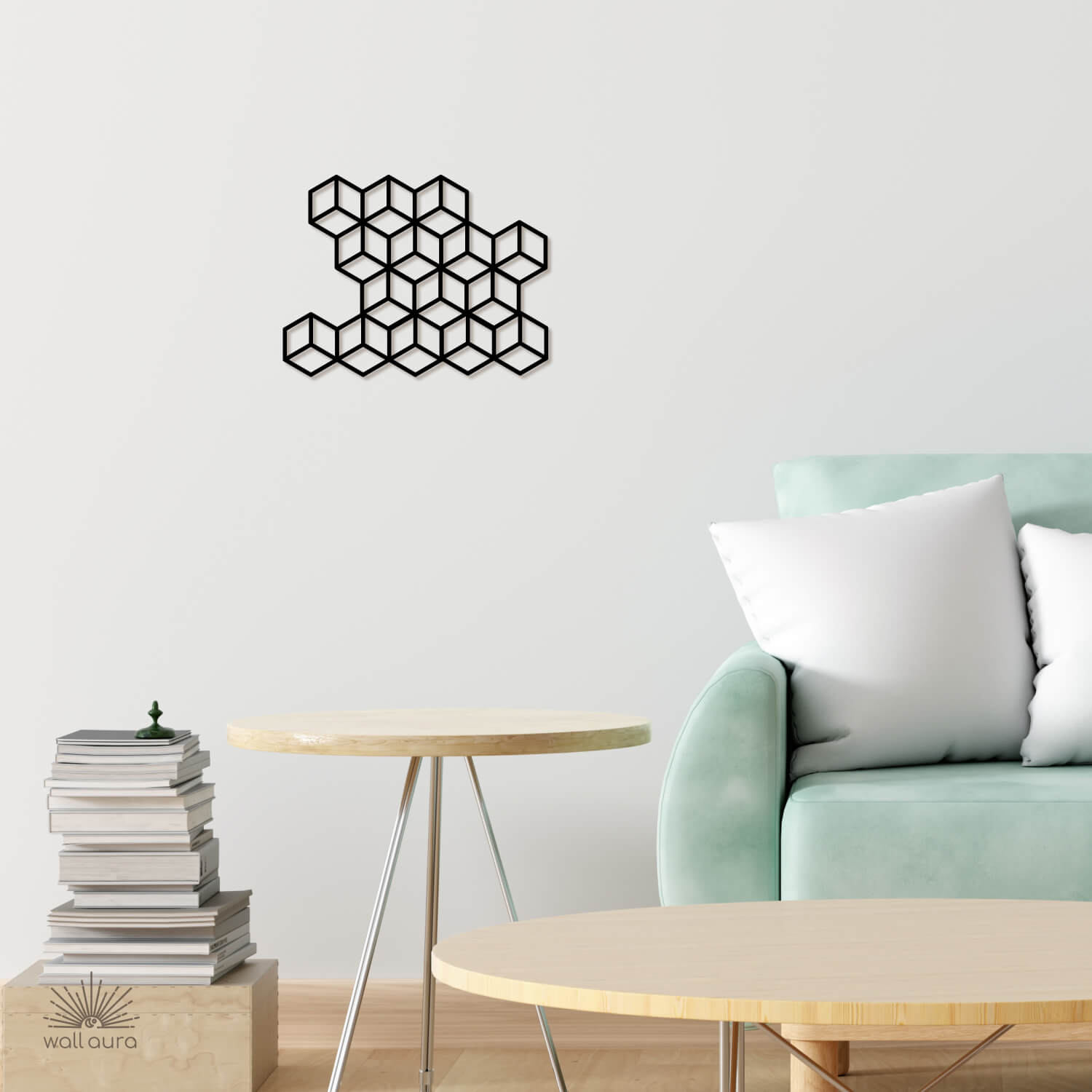 קוביות גאומטריות ממתכת בעיצוב מודרני