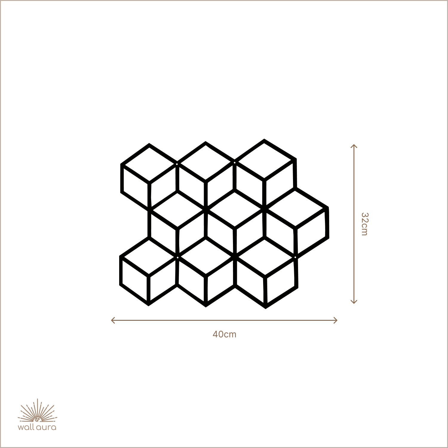 קוביות גאומטריות ממתכת בעיצוב מודרני