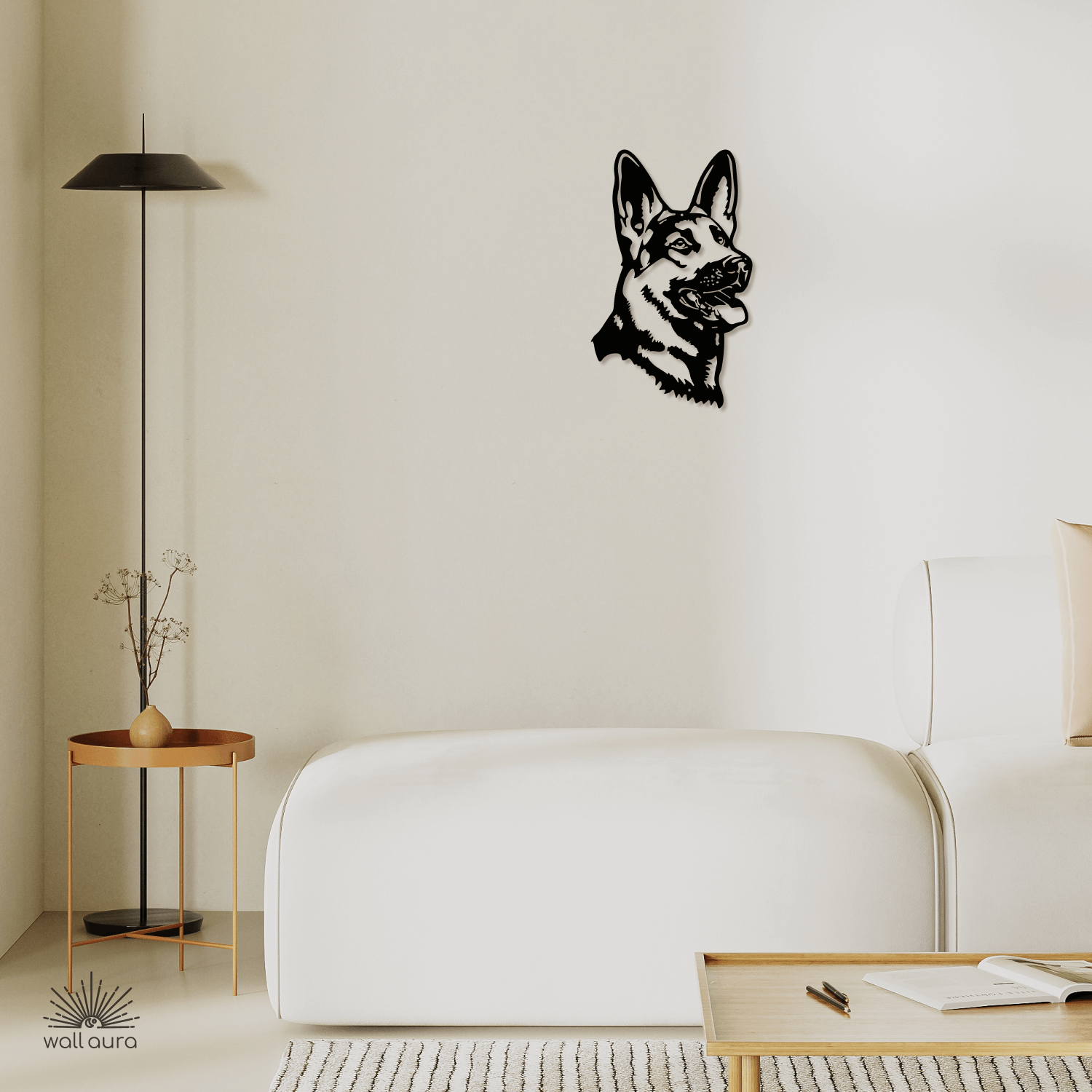 תמונת מתכת פנים של כלב