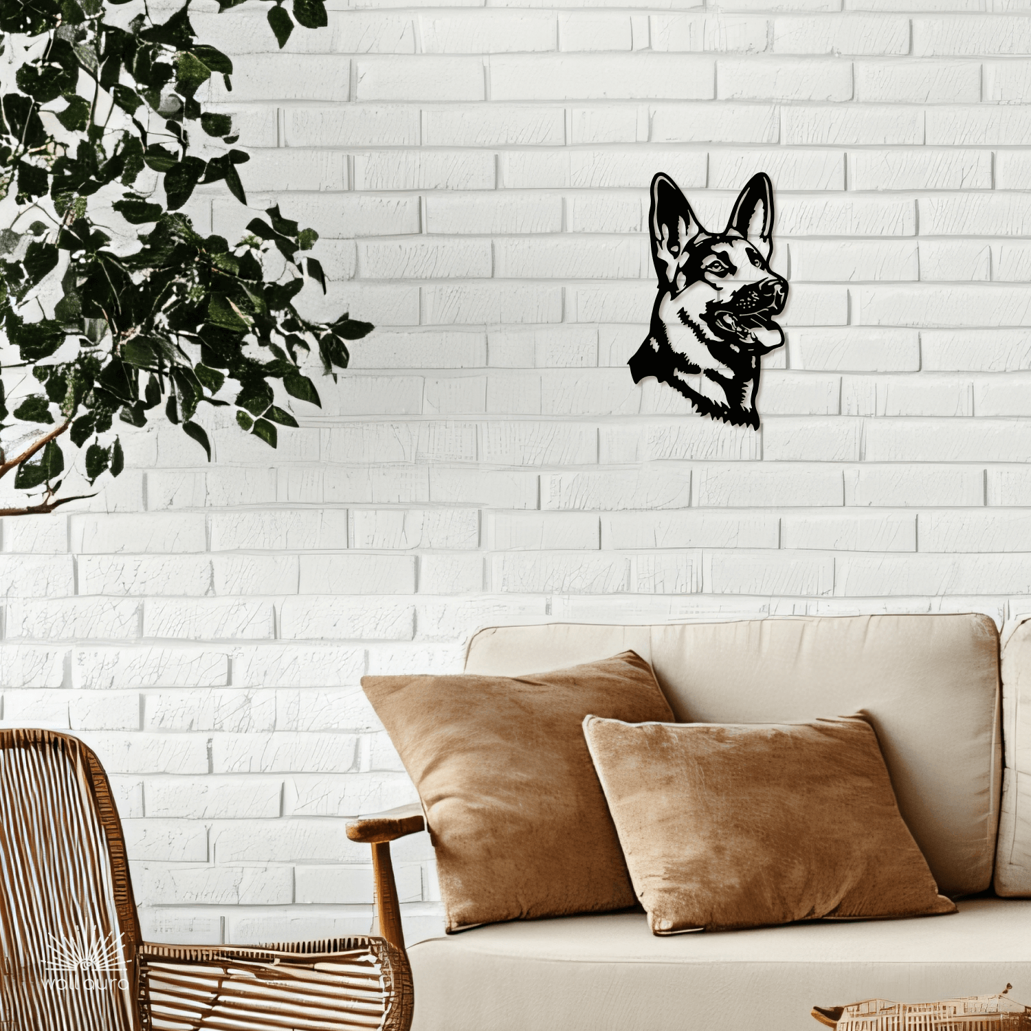 תמונת מתכת פנים של כלב