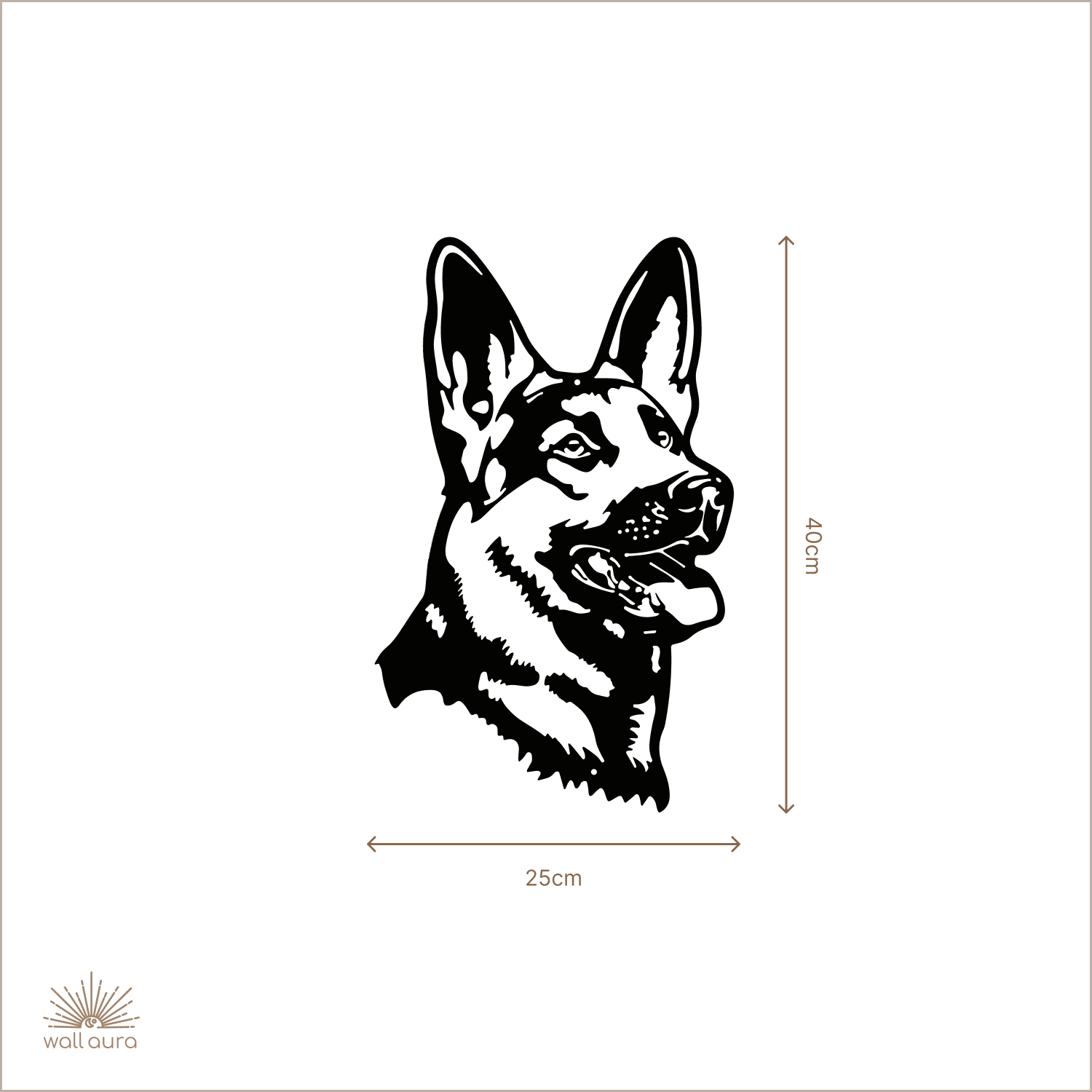 תמונת מתכת פנים של כלב