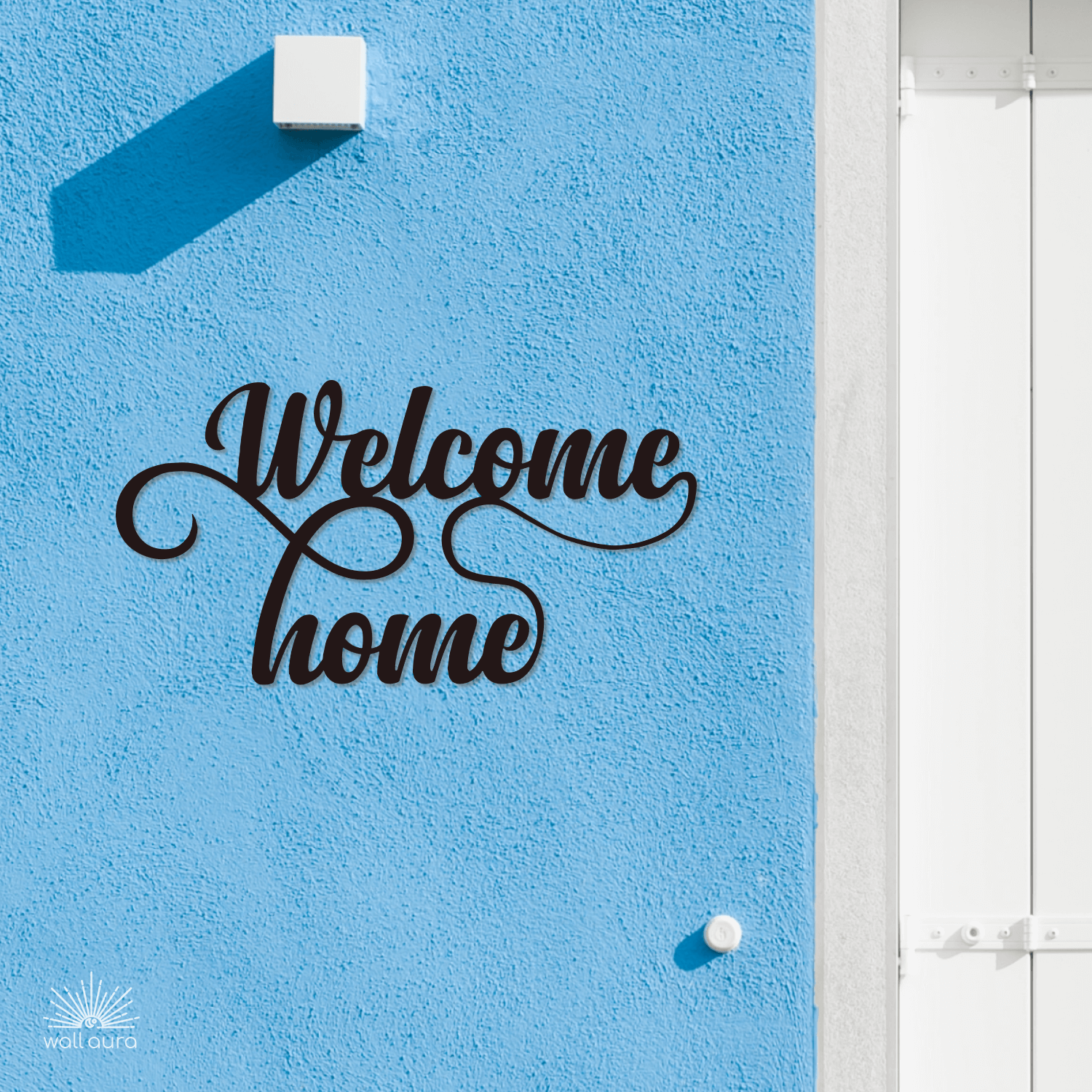 שלט קיר Welcome Home מעוצב ממתכת